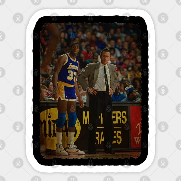 magic johnson and Pat Riley Sticker by Milu Milu